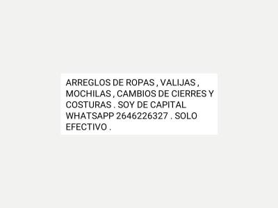  BUSCO TRABAJO Y ME OFREZCO COMO MODISTO ARREGLOS DE TODO TIPO DE PRENDAS . 