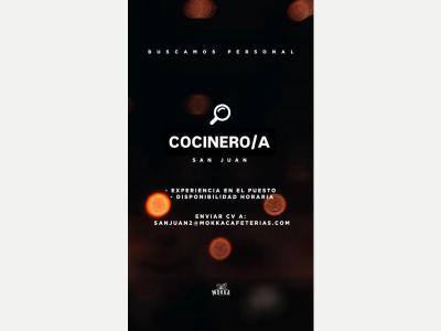Pedidos BUSCAMOS COCINERO/A 
