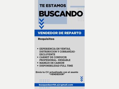  VENDEDOR DE REPARTO 