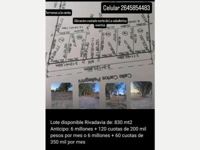 Terrenos Venta San Juan vendo terrenos en Rivadavia