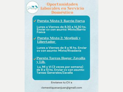 Ofertas de Trabajo en San Juan   Oportunidades laborales en servicio dom�stico