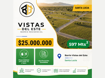 Terrenos Venta San Juan Terrenos En Barrio Vistas Del Este - Santa Lucia