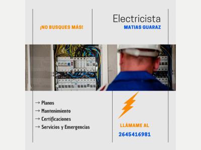 Arquitectos Electricista domiciliario e industrial Matriculado 