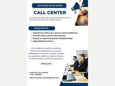 Pedidos SE BUSCA CALL CENTER 