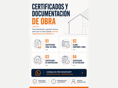 Maestro Mayor de obras FINAL DE OBRA- CERTIFICADO DE HABITABILIDAD- FACTIBILIDAD 