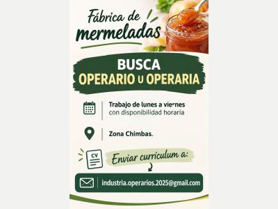  Operarios para producci�n de mermeladas 