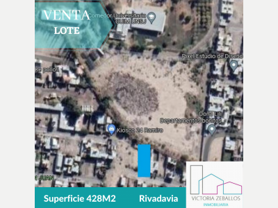 Terrenos Venta San Juan Vendo lote de 428m2. En B Olivares de Natania - Rivadavia