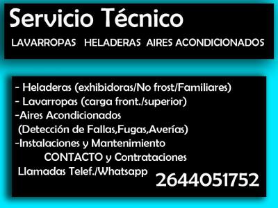 Ingenieros Servicio Tecnico Lavarropas Heladeras Aires Acondicionados 