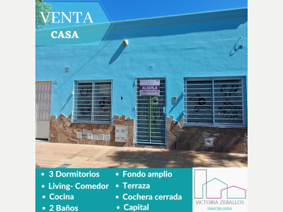 Casas Venta San Juan Casa Amplia Frente a Importante Plaza en Capital
