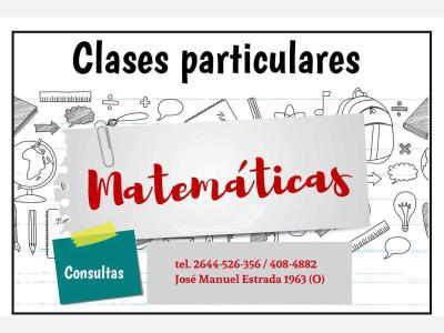 Cursos varios Clases particulares de matemtica 