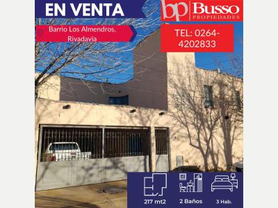 Casas Venta San Juan Busso Prop. VENDE Casa en Rivadavia