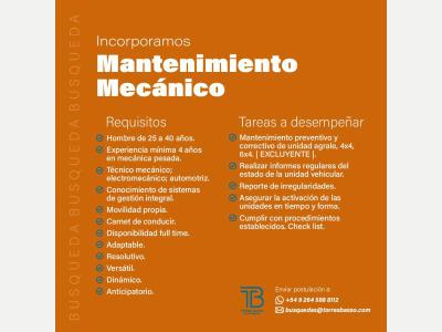 Ofertas de Trabajo en San Juan Pedidos Mantenimiento Mecnico.