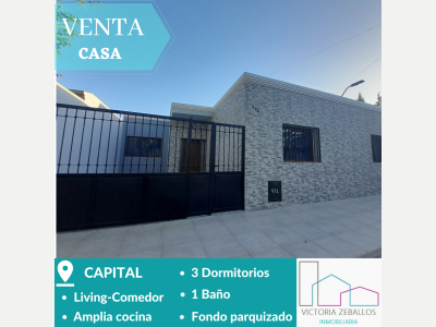 Casas Venta San Juan Vendo - Hermosa Y Moderna Casa De 3 Dorm.Capital