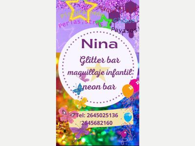 Animacion Eventos Maquillaje artistico infantil, glitter bar, nen party 
