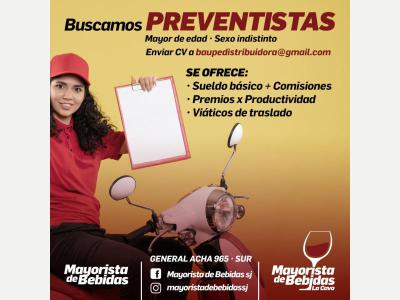 Ofertas de Trabajo en San Juan  BUSCAMOS PREVENTISTAS