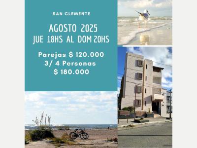Alquileres Temporales  Buenos Aires San Clemente, Promo, Feriado 17/08/2025,  Da del Nio, Alquiler departamentos, Precios, tarifas,