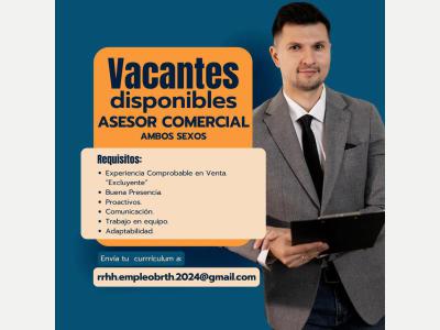 Pedidos BUSCAMOS ASESOR COMERCIAL 