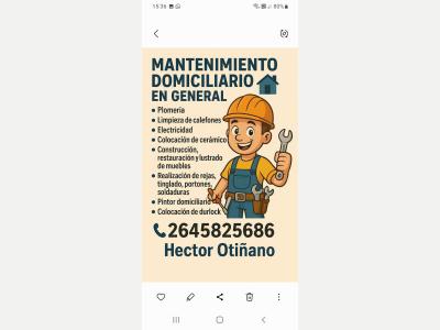  Servicios Varios Varios MANTENIMIENTO DOMICILIARIO, CONSORCIOS, ETC.