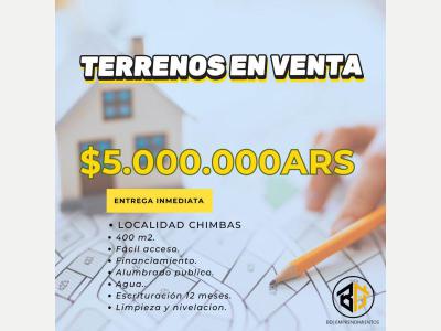 Terrenos Venta San Juan TERRENO EN VENTA EN LA LOCALIDAD DE CHIMBAS
