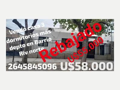 Casas Venta San Juan Vendo casa m�s dpto en Riv
