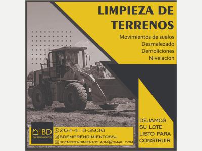  Servicios Varios Varios Limpieza De Terrenos, Movimiento De Suelos, Desmalezado, Demoliciones, Nivelaci�n