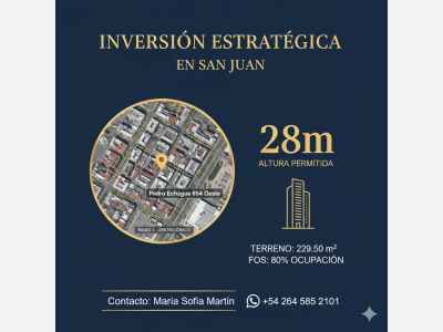 Terrenos Venta San Juan ? Lote Estrat�gico en Centro  - San Juan