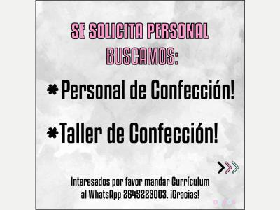  Se solicita personal 
