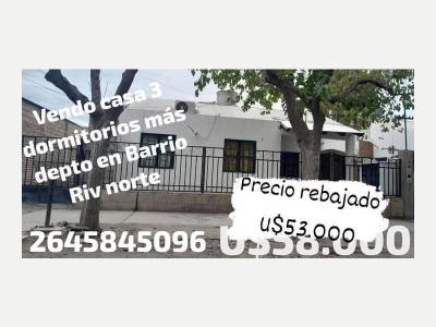 Casas Venta San Juan Vendo casa m�s dpto en Riv