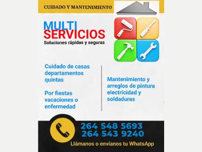 Servicios Varios Varios Mantenimiento y cuidado del hogar