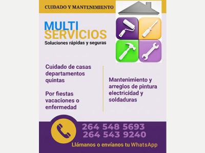  Servicios Varios Varios Servicios de mantenimiento y cuidado del hogar