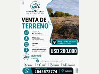 Terrenos Venta San Juan Gran Lote En Santa Lucia