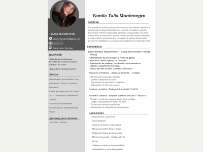  Busco trabajo, soy estudiante de abogacia, jornada completa de ma�ana 