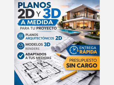 Arquitectos Realizamos Planos 2D - Modelado 3D y Renders 